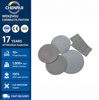 Banyak Bentuk Filter Disc Kawat Baja Anti Karat 40 Mikron Bulat Berlapis Tepi Anyaman