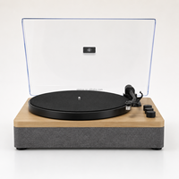 Lecteur de disques vinyles ELETREE 3 vitesses avec bras semi-automatique et haut-parleurs externes