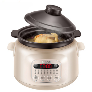 Supor – marmite électrique à cuisson lente, 3l, pot intérieur en céramique, multifonction, pour soupe et bouillie, avec fonction de réservation, kaki - Product Image 1