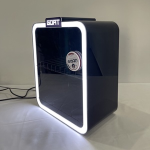 LED Display <b>Cabinet</b> with Tiered Plastic Shelves for Tobacco Product Showcase <b>Lockable</b> Countertop Acrylic Two-Layer Smoke Rack - Product Image 4