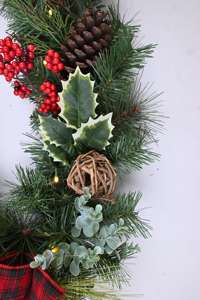 Customized 6ft Party Decor Christmas <b>Wreath</b> Garland Indoor <b>Decoration</b> Pvc Christmas Garland - Product Image 5