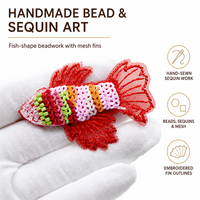 Patch brodé de perles personnalisé, écologique, respectueux de la peau, avec dos créatif, applique perlée lavable, thermocollant pour chapeau