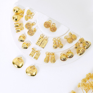Colgante de cobre macizo chapado en oro de 18 quilates, formas mixtas para hacer collares, accesorios de joyería DIY D110 - Product Image 4