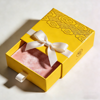Boîte cosmétique de luxe personnalisée avec logo, en papier recyclé brun, à tiroir coulissant, fermeture magnétique, avec doublure en velours et éponge