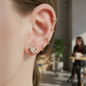 Joyería de perforación de moda sofisticada Pendientes de tuerca con estilo para una presencia de moda - Product Image 3