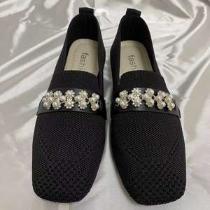 Mocassins légers en maille pour femme, chaussures plates en tissu, mocassins pour femme à bout carré, personnalisation du logo - Product Image 2