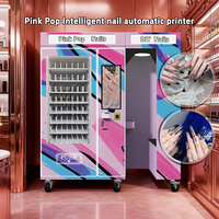 Machine distributrice d'imprimantes à ongles DIY avec écran LED en verre trempé, options de paiement multiples, expédition automatique – Idéale pour les entreprises de beauté