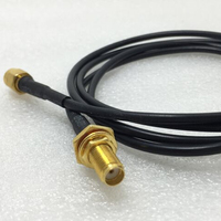 Connecteur coaxial en cuivre fourni par l'usine, fiche mâle SMA vers prise femelle SMA, câble RG58 à faible perte avec gaine en PVC