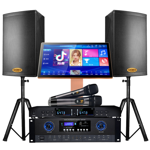 Music System Full Set Professional Commercial KTV Karaoke Machine Voice Jukebox 22inch Screen Equipment CHHCKaraOK Model A12