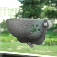 Lit pour chat en feutre détachable, de luxe, moderne et élégant, avec ventouses puissantes, hamac et nid suspendus pour fenêtre, et perchoir sans fil pour chat