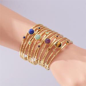 <b>Bangles</b> OEM/OEM custom waterproof stainless steel Gold plating Fashion Jewelry hypoallergenic supplies fine <b>bracelets</b> & <b>bangles</b> - Product Image 5