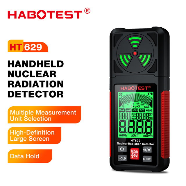 Manufacturer Habotest HT629 Mobile Best Geiger Counter for Nuclear Fallout Radiation Detector Measuring Device Sale 1 Year IP65
