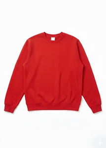 Sweat-shirt à col rond rouge pour homme, coupe classique, en coton tricoté, pull décontracté pour l'automne - Product Image 3
