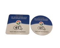 Supports de table pour cartes de commentaires Google imprimées numériquement en PVC, avec NFC et QR code, pour les entreprises, les restaurants et les salons