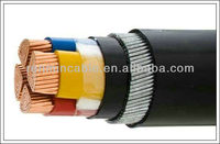 Hochspannung 4-kern-verstärktes cu/xlpe/swa/pvc unterirdisches Elektro-Kabel pvc-Kabel