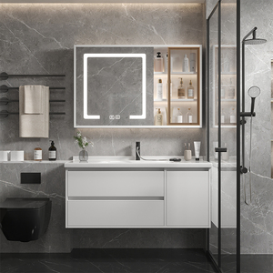 Armoire de salle de bain combinaison céramique intégrée évier de salle de bain lavabo armoire armoire de salle de bain - Product Image 5