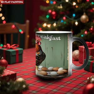 Frosted Black <b>Ceramic</b> <b>Mug</b> 11oz Heat Activated Drinking Cup Office Home Use - Product Image 1