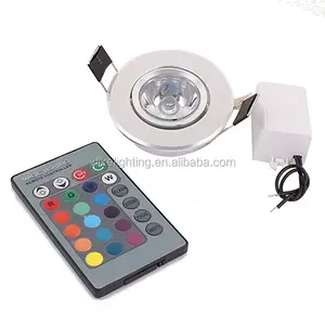 Yeni renkli 3w IR RGB ayarlanabilir Downlight tavan Spot ışık yuvarlak dekorasyon ev mağaza parti gömme RGB Downlight