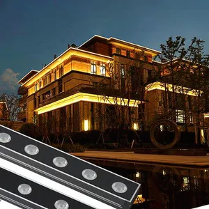 Night Commercial Hotel Building Beautiful Appearance Lighting Strip Warm White Aluminum Wall Washer