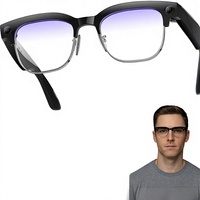 Lunettes caméra intelligentes en matériau flexible TR, verres anti-lumière bleue, 8MP, photo/vidéo mains libres, reconnaissance d'objets par IA en temps réel