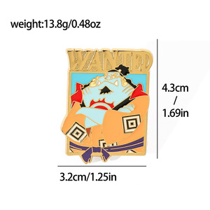 เข็มกลัดโลหะผสมลายวันพีซ ตัวละครช็อปเปอร์ บรู๊ค โซโล ลูฟี่ นามิ รุ่นใหม่ ปี 2024 - Product Image 4