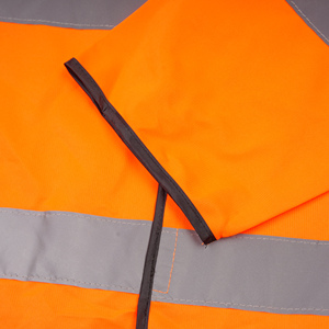 Chaleco de Seguridad ANSI Clase 2 de Manga Larga, 100% Poliéster Tejido, Impermeable, Alta Visibilidad, Cinta Reflectante, Cierre de Gancho y Bucle, Logotipo de Ferrocarril - Product Image 5