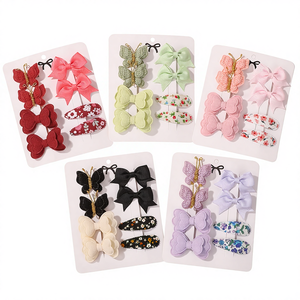 Ensemble de bandeaux pour bébé avec nœud en dentelle fait main, style européen américain, accessoires pour bébé, cadeau 5208 <span class=keywords><strong>Yao</strong></span> <span class=keywords><strong>Ming</strong></span> Thread 8.5x8cm - Product Image 1