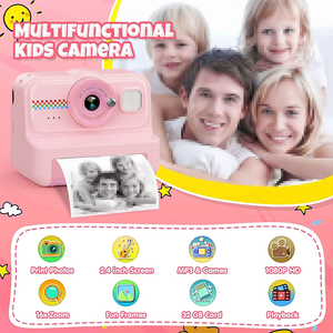 Kinder <span class=keywords><strong>Camera</strong></span> <span class=keywords><strong>Instant</strong></span> <span class=keywords><strong>Print</strong></span> 1080P Hd Dual-Lens Selfie Digitale <span class=keywords><strong>Camera</strong></span> 16x Optische Zoom 75 Groothoek 2.4Inch Ips Schermkleur - Product Image 3