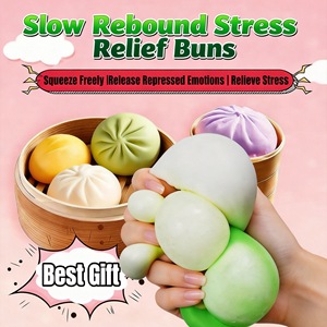 Nouveau jouet anti-stress populaire en forme de boulette de raviolis en peluche extensible, petit jouet anti-stress en forme de pain vapeur pour enfants et adultes - Product Image 4