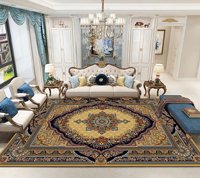 Tapis classique géométrique rembourré antidérapant fabriqué à la machine, respectueux de l'environnement et adapté aux animaux domestiques, pour la maison et la voiture