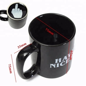 Logo personalizzato all'ingrosso divertente tazze di caffè hanno una bella giornata di ceramica tazze di caffè - Product Image 3