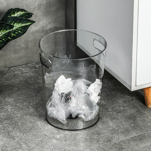 Clear Wastebasket Household Small Trash Can Recycling Bin