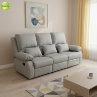 Moderne 3-Sitzer manuelle Liege PU Leders ofa Möbel Wohnzimmer Liege ECHT Theater Luxus Liege sofa Sets 8923