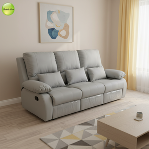 Sofá <span class=keywords><strong>reclinable</strong></span> manual de <span class=keywords><strong>3</strong></span> <span class=keywords><strong>plazas</strong></span> moderno, muebles de cuero PU, sala de estar <span class=keywords><strong>reclinable</strong></span>, Teatro genuino, juegos de sofá <span class=keywords><strong>reclinable</strong></span> de lujo 8923 - Product Image 2