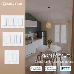 Interruptor de <span class=keywords><strong>Luz</strong></span> Inteligente WiFi Tuya LangYeao de 1/2/3/4 Canales, Estándar Estadounidense, 1200W, Compatible con <span class=keywords><strong>Alexa</strong></span> y Google Home, Requiere Cable Neutro - Product Image 1