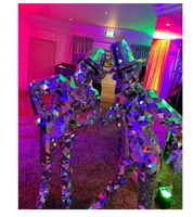 Costume de femme miroir pour la danse et les spectacles, tenue festive pour festival de musique, mariage, bar, fête d'Halloween