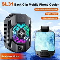 Ventilador de Refrigeración para Teléfono Móvil SL31, Clip Trasero con Semiconductor, Doble Velocidad Ajustable, Radiador Universal para Juegos IOS y Android