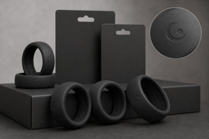 Coque de protection en silicone personnalisée avec logo OEM pour Oura Ring 5/4, Galaxy Ring, RingConn, Ultrahuman – Marque en relief noire avec icône - Product Image 6