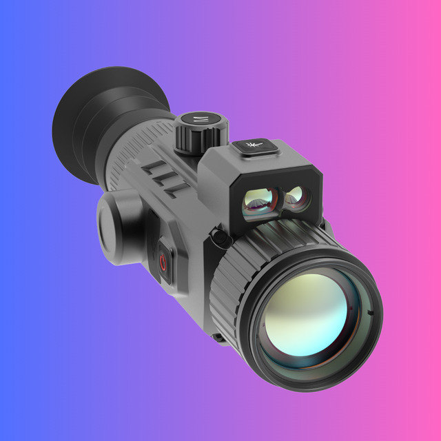 Custom Branding Compact Thermal Scope 256x192 25mm Lens with Laser Rangefinder WiFi and Video Recording