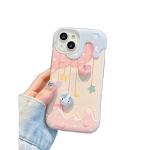 כיסוי XP983 בצורת כוכב לב טרי וחמוד לאייפון 15 פרו, תואם לאייפון 14/13/12 רך XS/XR, דגם חדש לנשים <span class=keywords><strong>7</strong></span>/8P - Product Image 2