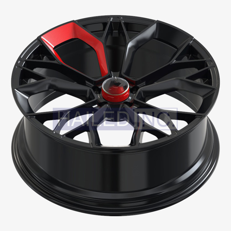 22 inch car rims red and black