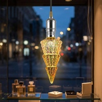 Ampoule Edison pour lumières de Noël, feux d'artifice 3D, ampoule LED B22 220v blanc chaud pour la décoration de la maison, de l'hôtel, du mariage, du bar
