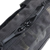 Pochette tactique multi-camouflage noire MOLLE, pochette abdominale tactique avec fermeture éclair YKK, sac administratif pour porte-plaque