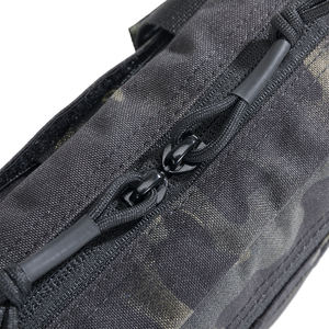 Pochette tactique multi-camouflage noire MOLLE, pochette abdominale tactique avec fermeture éclair YKK, sac administratif pour porte-plaque - Product Image 2