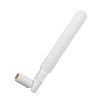 Antena WiFi Blanca de Doble Banda 2.4/5.8G, Antena de Alta Ganancia para Router, Antena Externa Omnidireccional con Conector SMA