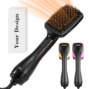 Custom 10 Levels Temperature Control Hot air <b>Brush</b> Anti-scald <b>Round</b> Bristles Curler Hair Tools Anti-Frizz Straightening Comb - Product Image 1