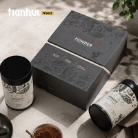 Boîte cadeau en papier minimaliste Tianhui Premium avec boîtes métalliques hermétiques personnalisées pour l'emballage de cadeaux de chocolat au cacao, de café
