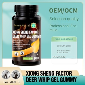 Gomitas de Ginseng con Sabor a Menta y Asta de Ciervo, Sin Azúcar, 100 Unidades, Cordyceps Huang Jing, Potenciador de Energía Masculina, Caja de Gomitas, Suministro al por Mayor OEM - Product Image 3
