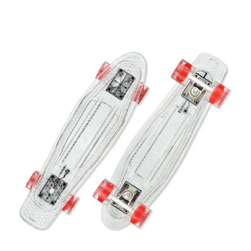 22 ''LED Blinklicht Deck Skateboard mit 4 großen Rädern für den Sport