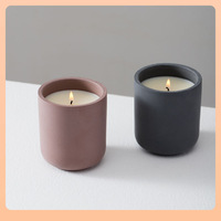 Mini petits pots à bougie en céramique mate avec couvercle récipients vides en métal pour bougies parfumées de Noël boîte d'emballage incluse